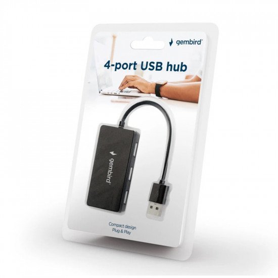 Gembird 4-Port 2.0 USB HUB - Black
