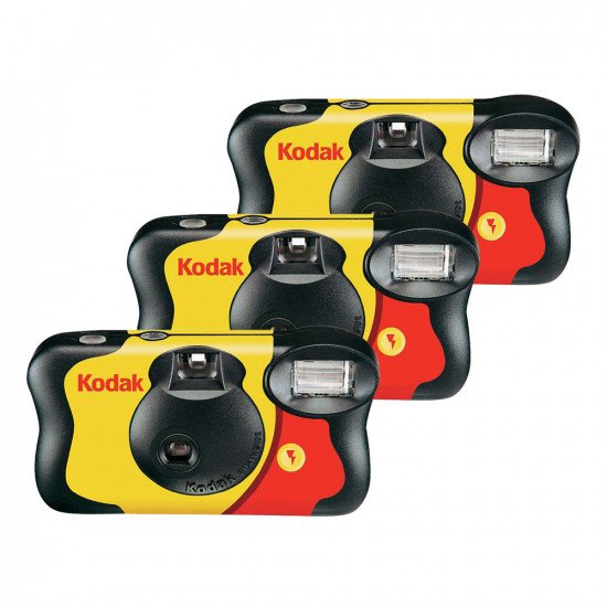Kodak Fun Saver Disposable Single Use Camera with Flash - 39 Pictures / Exposures X3 Pack