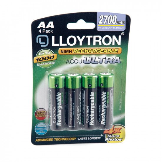 16 x  LLOYTRON AA 800 mAh Rechargeable Batteries NIMH 
