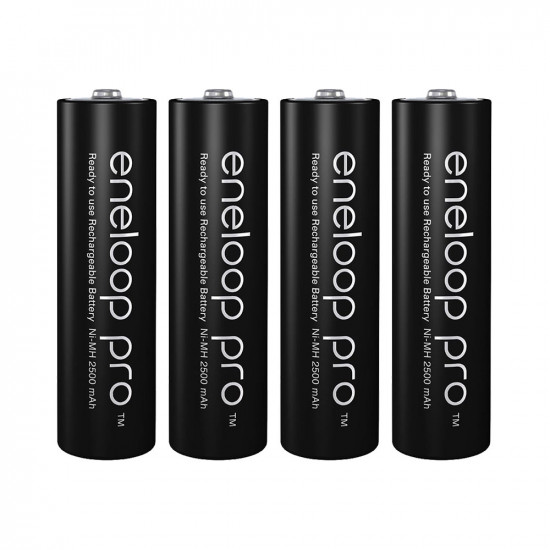 Panasonic Eneloop Pro AA NiMH 2500mAh Rechargeable Batteries - 4 Pack