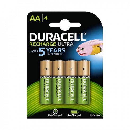 Duracell 8x AA 2500mAh Duralock PRE & STAY CHARGED Rechargeable Ni-Mh Batteries 