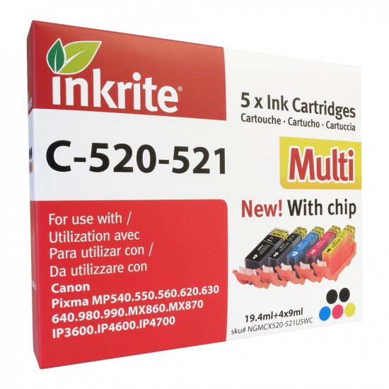 Compatible PGI-520 / CLI-521 Ink Cartridge Multipack for Canon