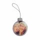 DIY Christmas Bauble Clear/Red Back With Silver Top and Silver Hanging String