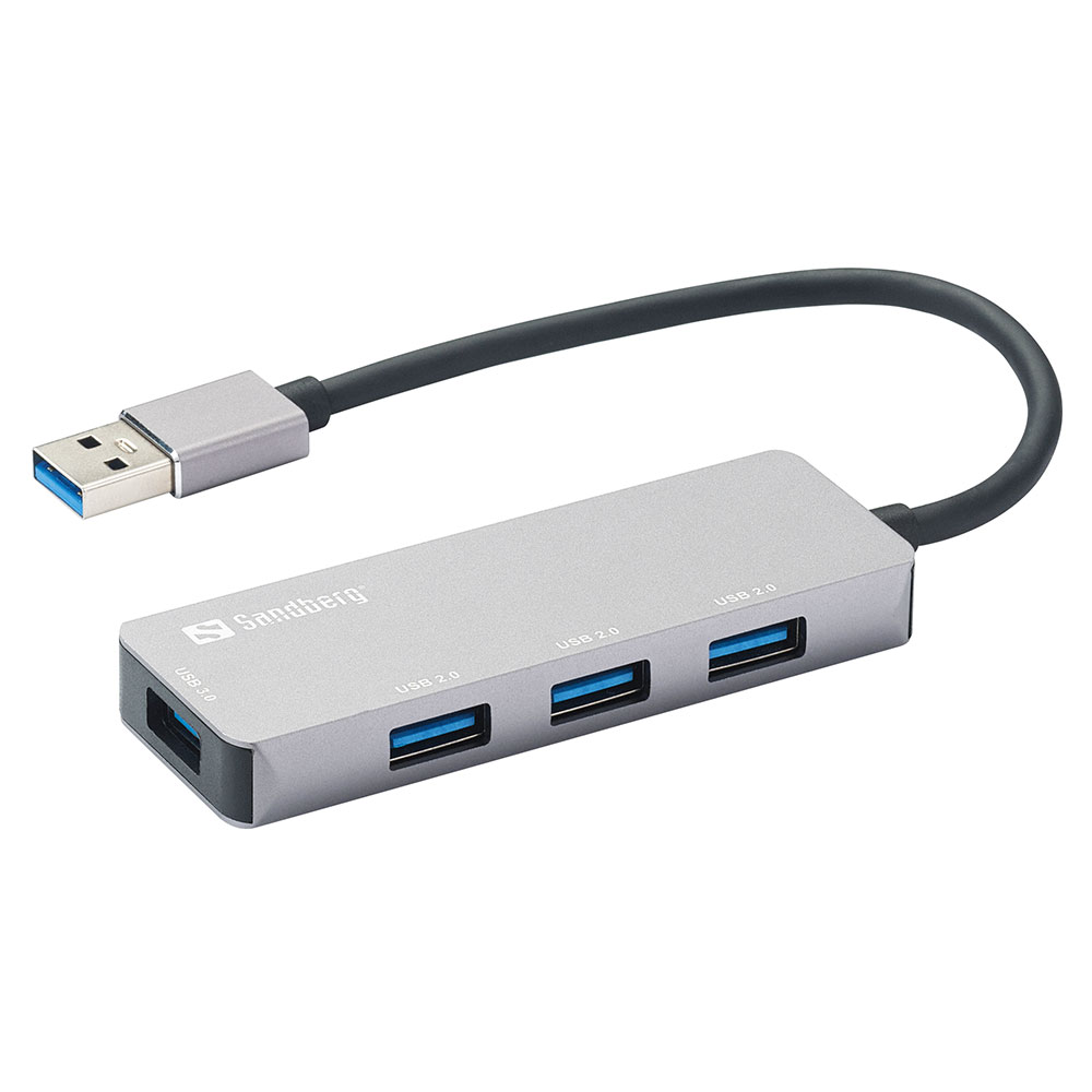 Click to view product details and reviews for Sandberg External 4 Port Usb A Pocket Hub Usb A Male 1 X Usb 30 And 3 X Usb 20 Aluminium Usb Powered.