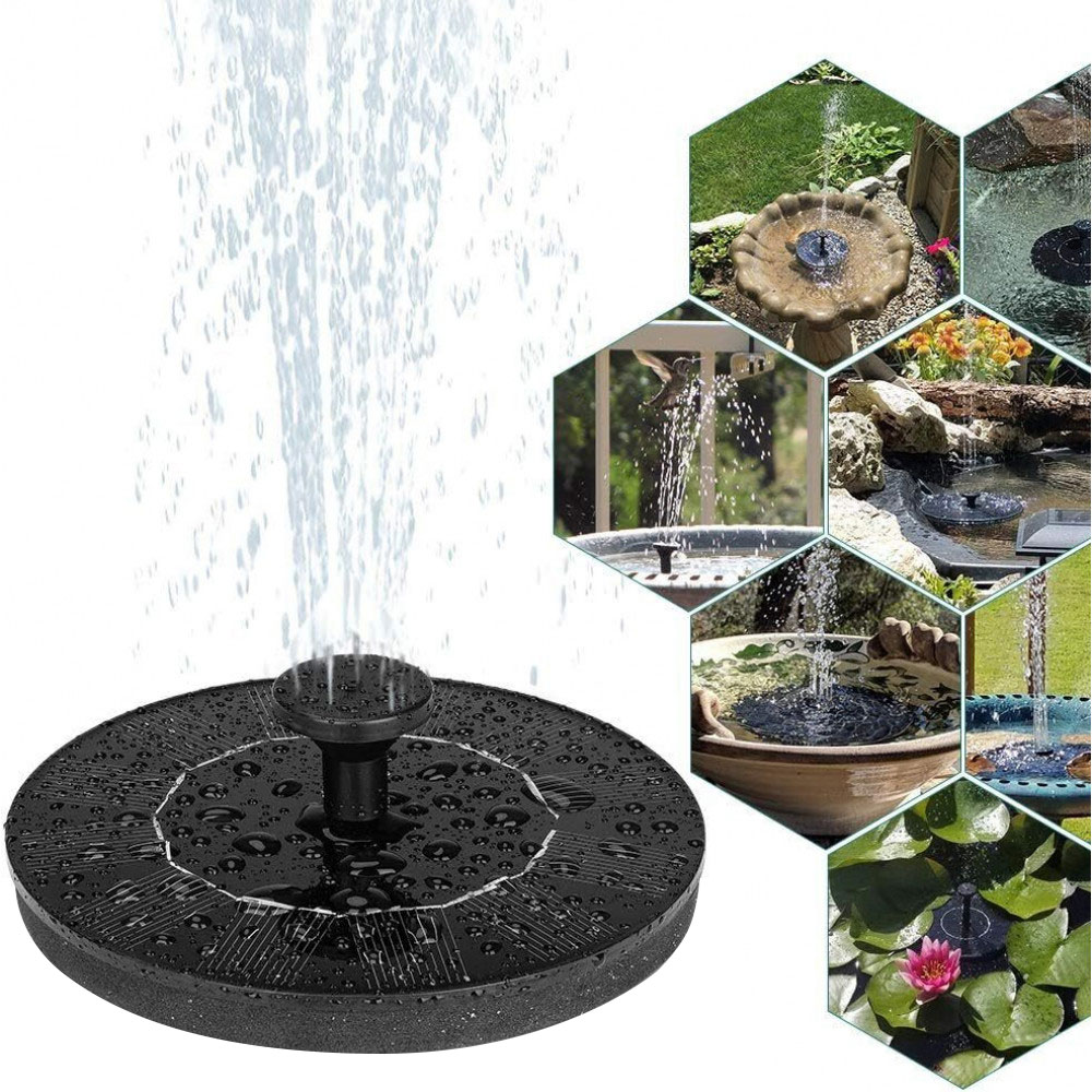 Solar Powered Floating Water Fountain For Pond Bird Baths And Garden Features
