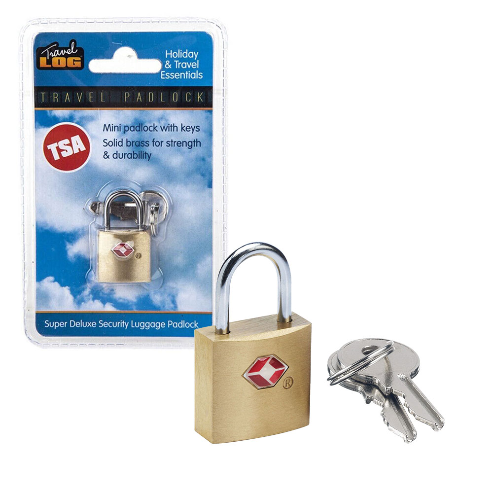 Click to view product details and reviews for Travel Log Padlock With 2 Keys Tsa Approved Brass.