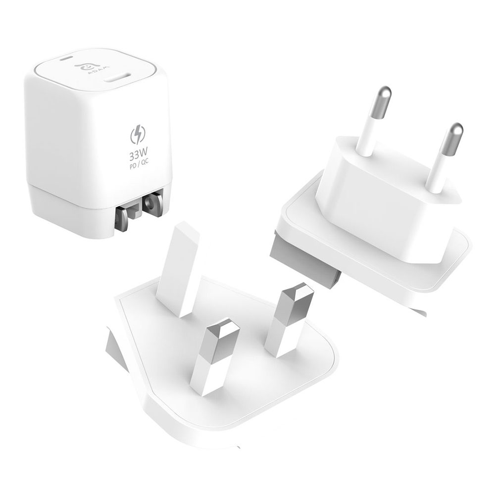 Adam Elements Omnia P3 Usb C 33w Compact Wall Charger White