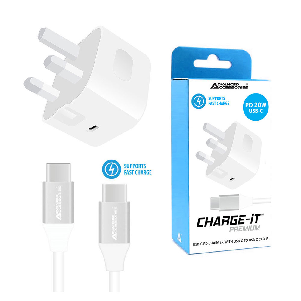 Click to view product details and reviews for Aa 20w 3a Pd Mains Charger 1m Usb C To Usb C Fast Charging Bundle White.
