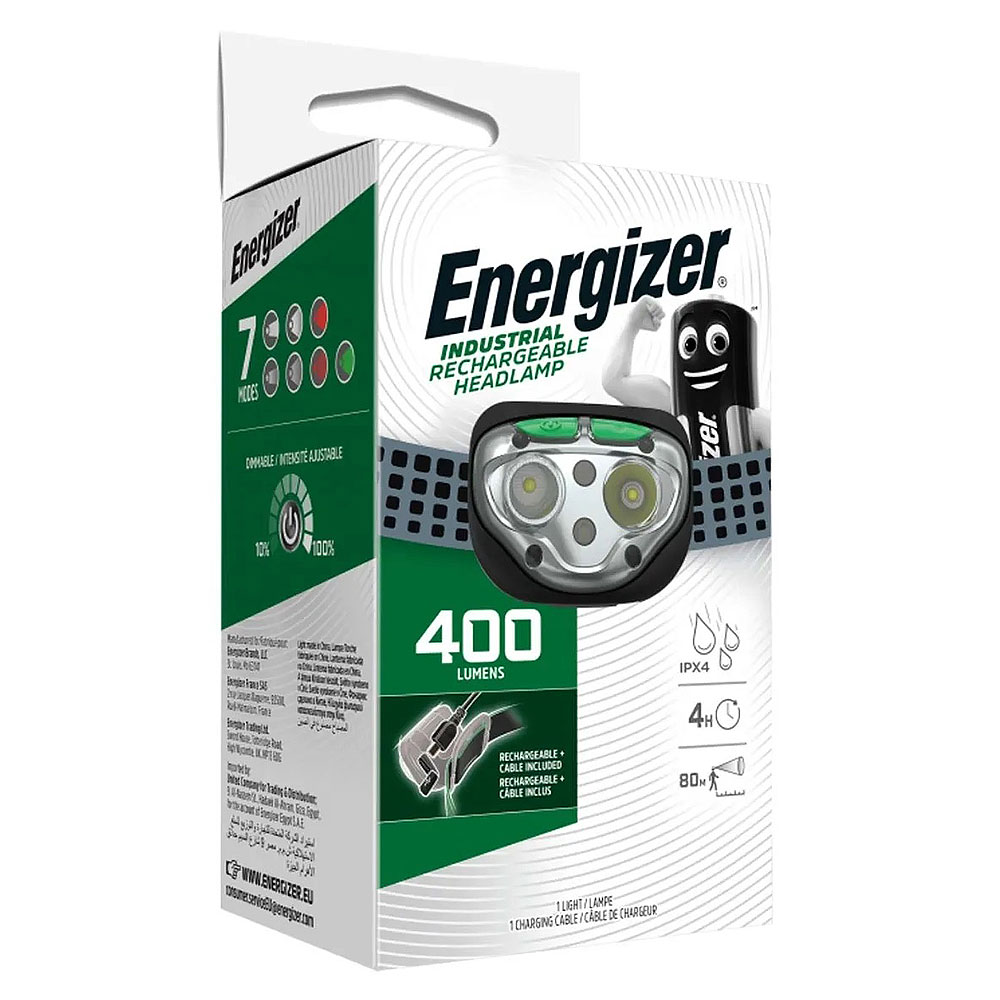 Energizer 400 Lumen Industrial Hd Vision Rechargeable Headlamp
