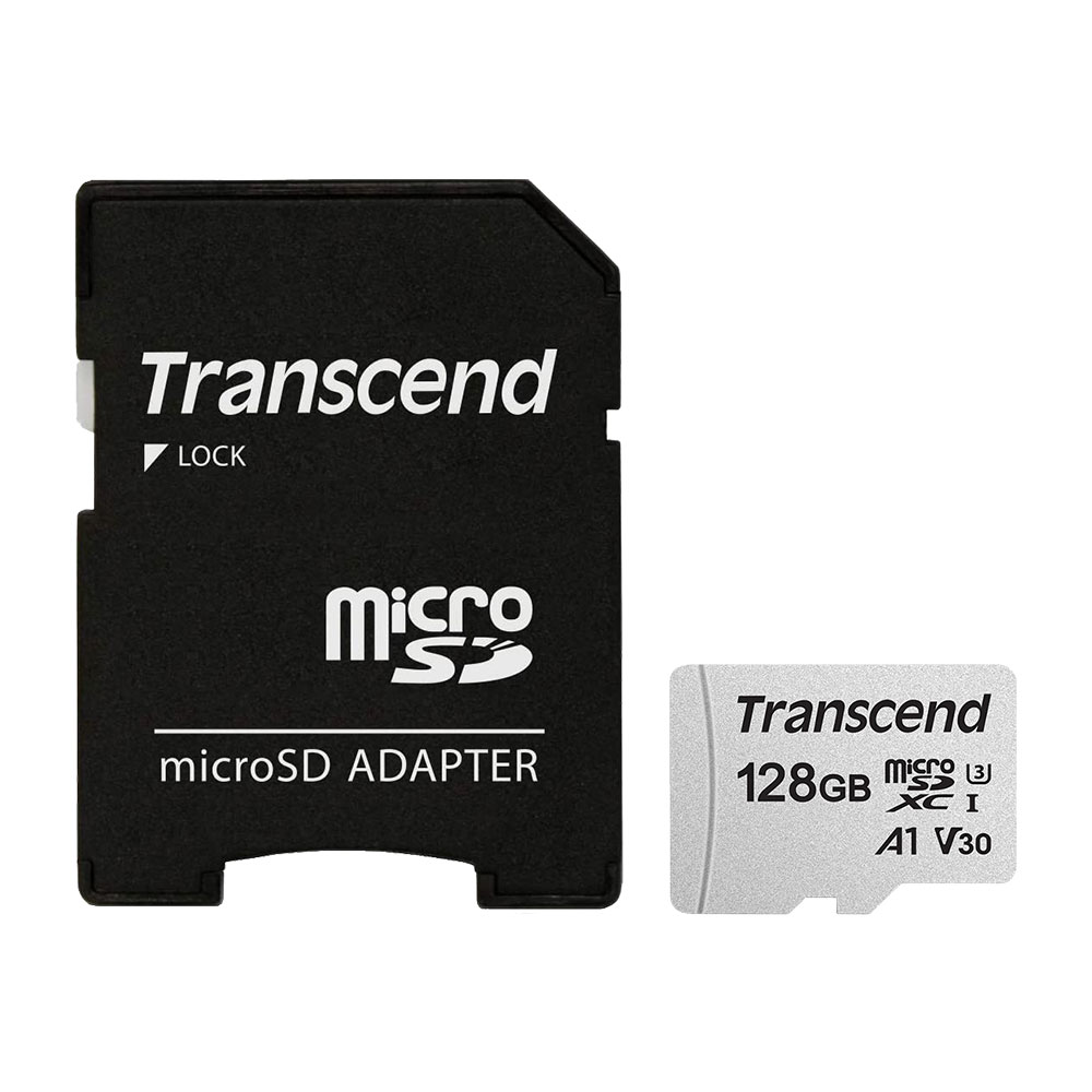 Transcend Micro SDXC/SDHC Memory Card 300S UHS-1 U3 A1 V30 - 128GB