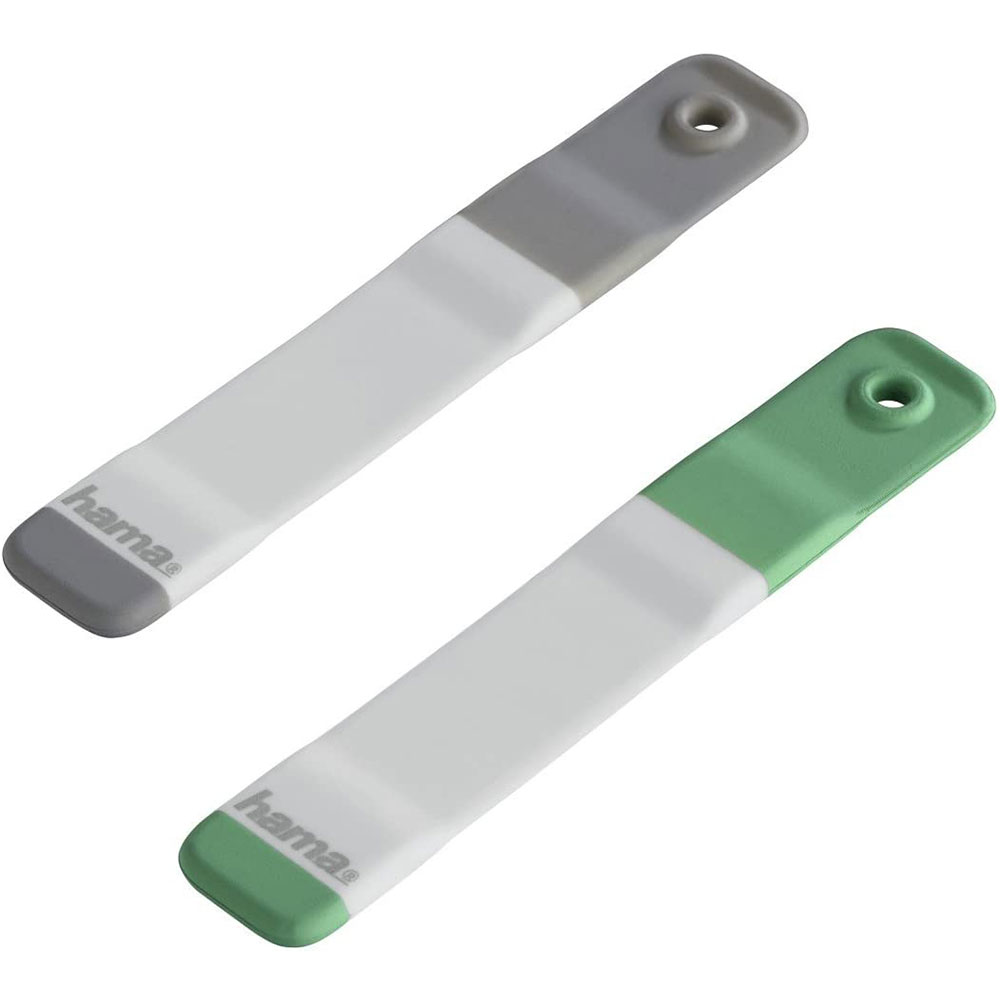 Hama Magnetic Headphone Tie x 2 - Green/Grey