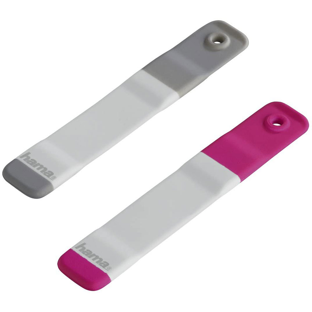 Hama Magnetic Headphone Tie x 2 - Pink/Grey