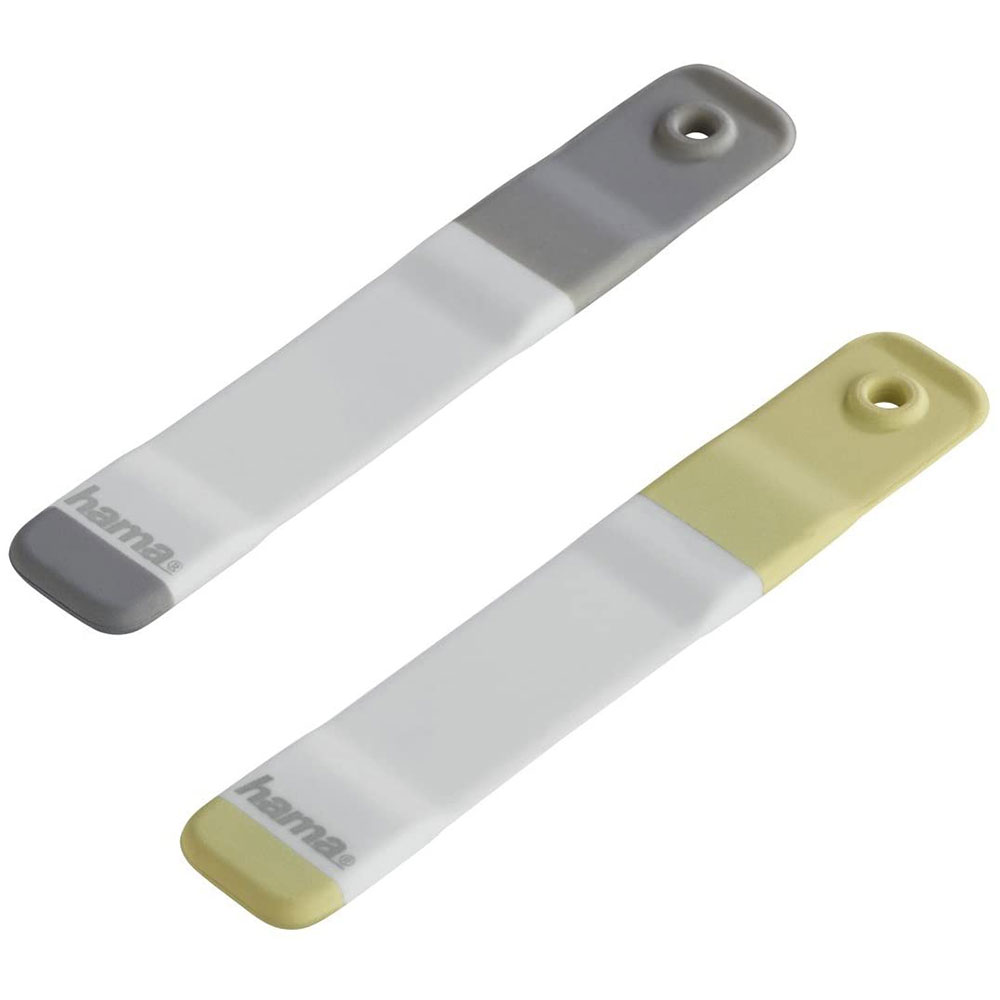 Hama Magnetic Headphone Tie x 2 - Yellow/Grey