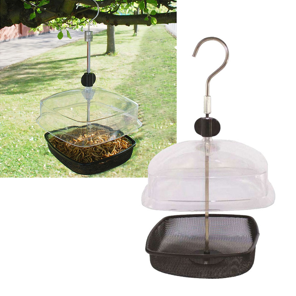 Click to view product details and reviews for Redwood Hanging Mealworm Bird Feeder.