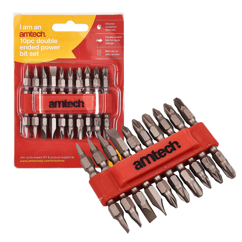 Click to view product details and reviews for Am Tech Double Ended Power Screwdriver Bit Set 10 Pieces.