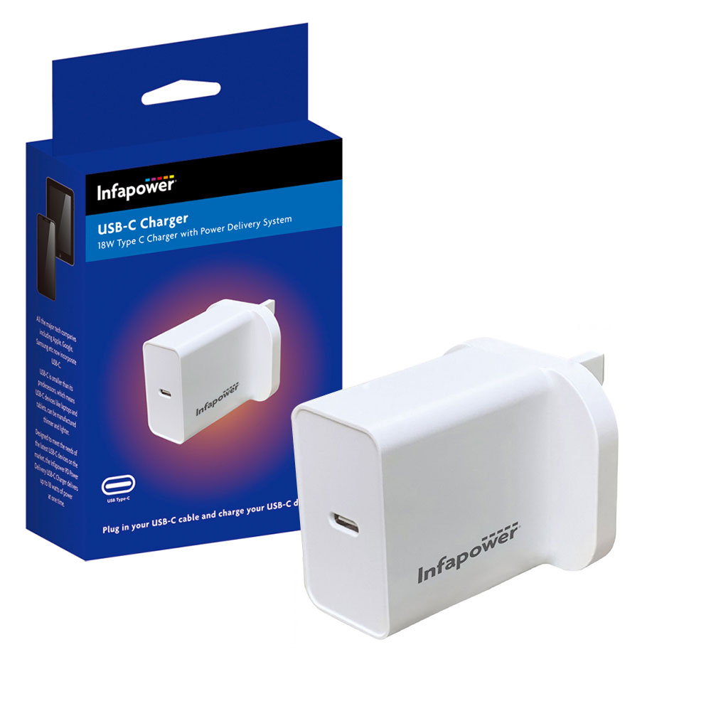 Click to view product details and reviews for Infapower 18w Usb Type C Power Delivery Charger Plug.