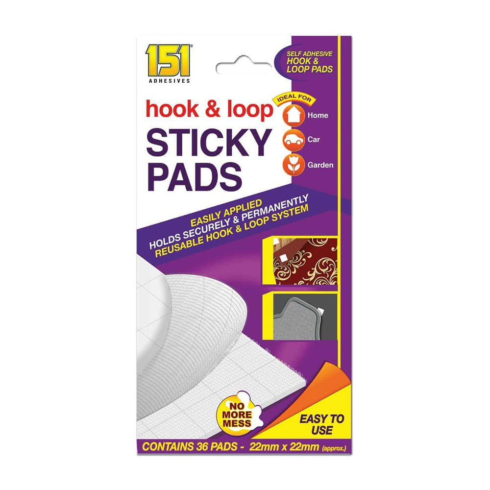 151 Adhesives Hook And Loop Sticky Pads X36