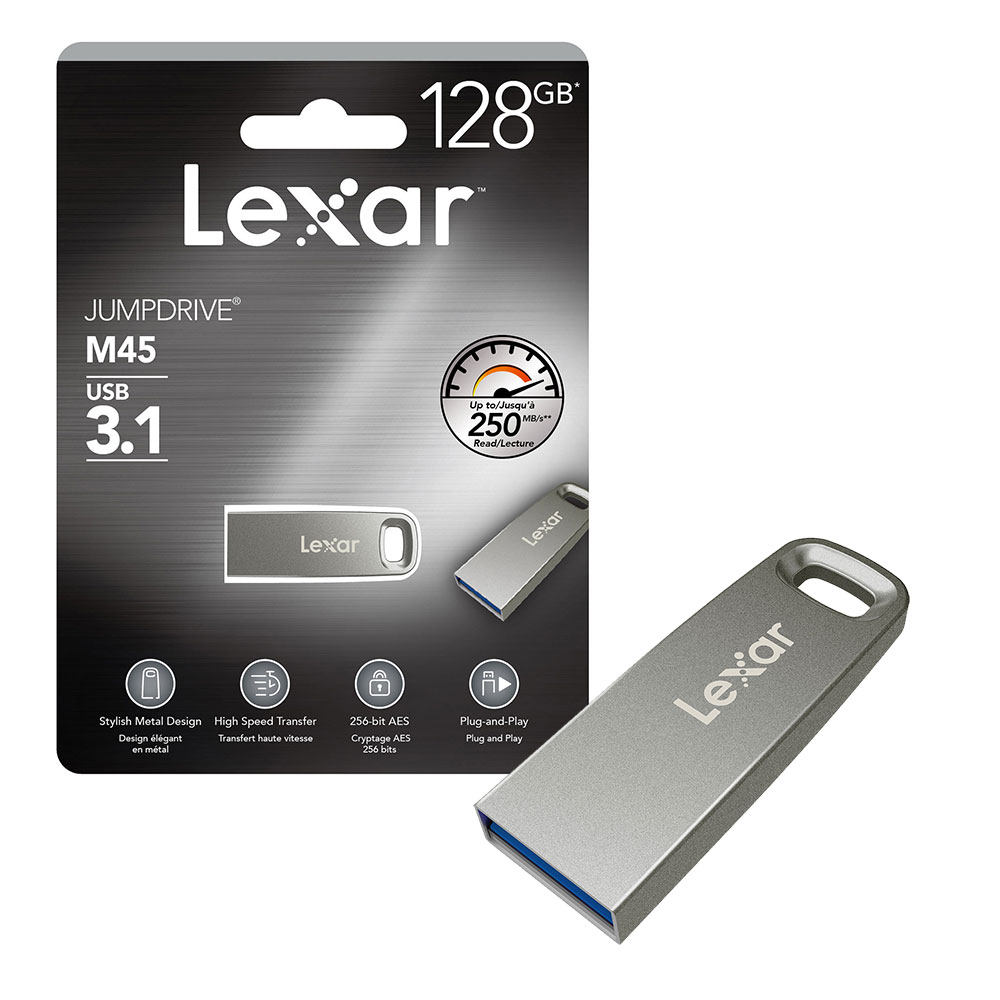 Lexar Jumpdrive Usb 31 M45 Flash Memory Drive Silver 128gb