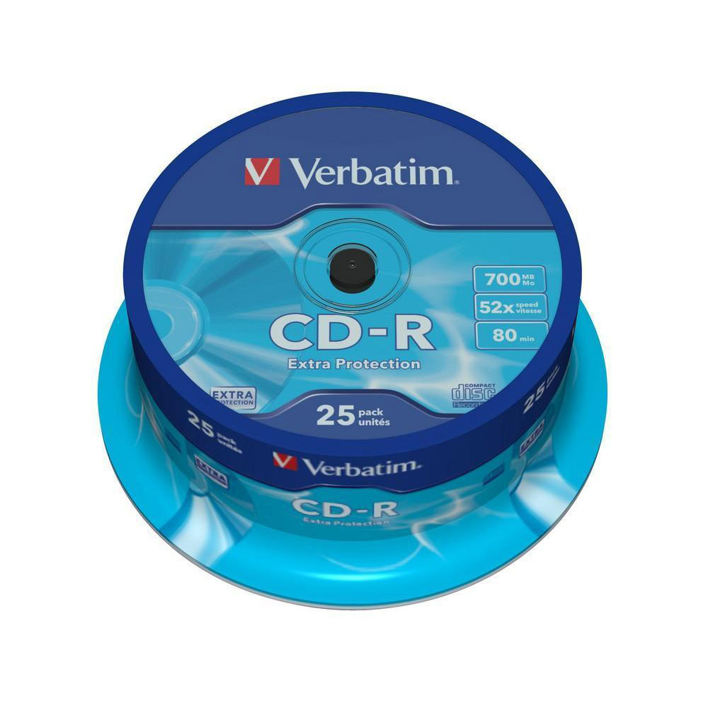 Verbatim 43432 700MB 52x Extra Protection CD-R - 25 Pack Spindle