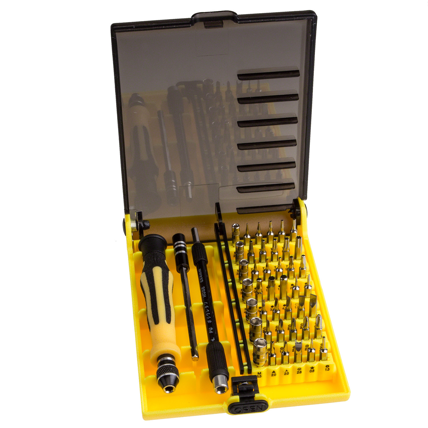 Precision Screwdriver Tool Kit Set with Tweezers and Extension Rod - 45 Piece
