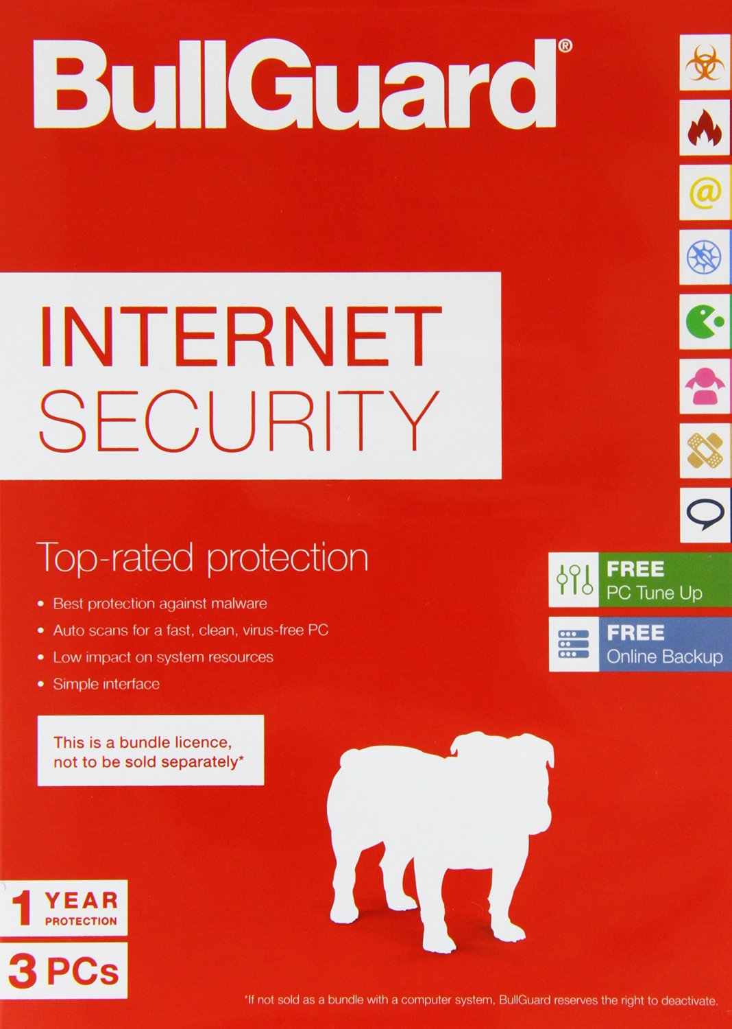 Bullguard Internet Security - 3 User Licence with 5GB Online Storage
