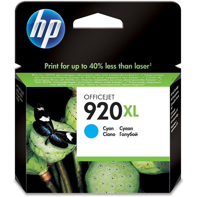 HP Original 920XL Cyan Officejet Ink Cartridge (CD972AE)