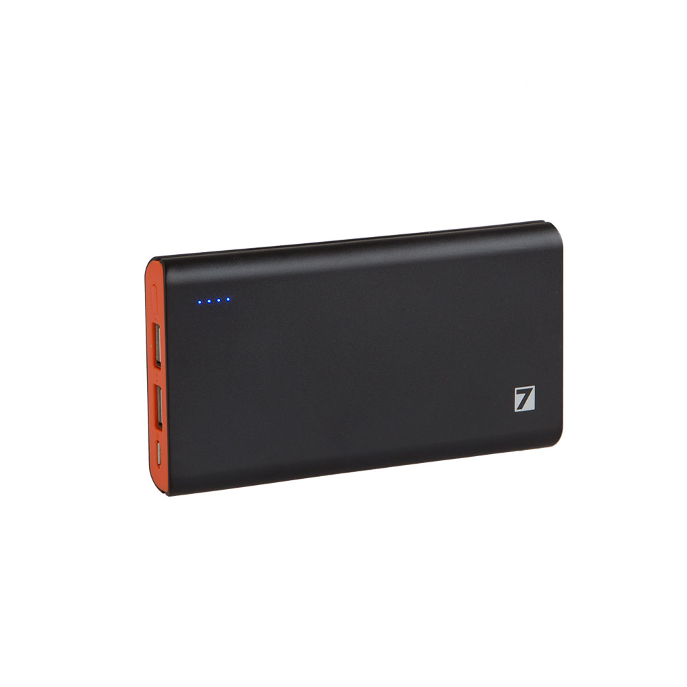 7dayshop 10,000mAh Dual USB PowerBank External Lithium Polymer Battery - Black