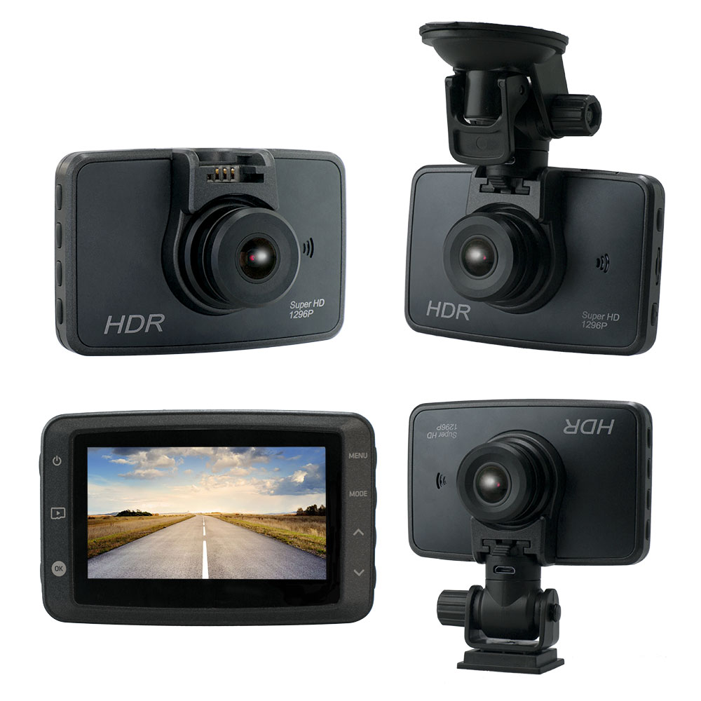 7dayshop 1296P HD Pro Super High Resolution with 3.0 LCD Screen Car Dash Accident Camera Kit