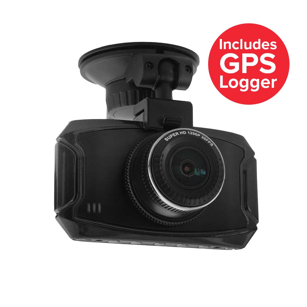 7dayshop Dash Camera Kit 1296P Super HD High Resolution with 2.7 LCD Screen & GPS Logger