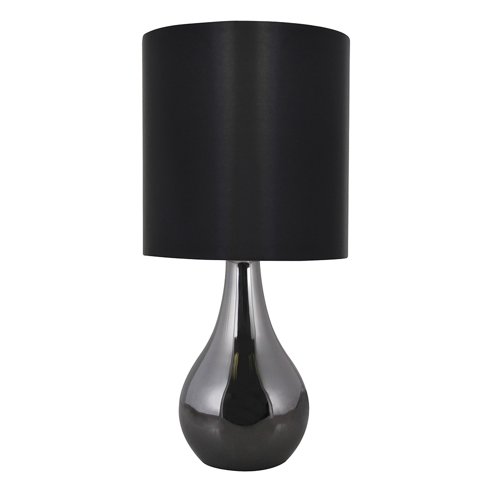 Lloytron 14 35w Eclipse Touch Table Lamp - Black Chrome