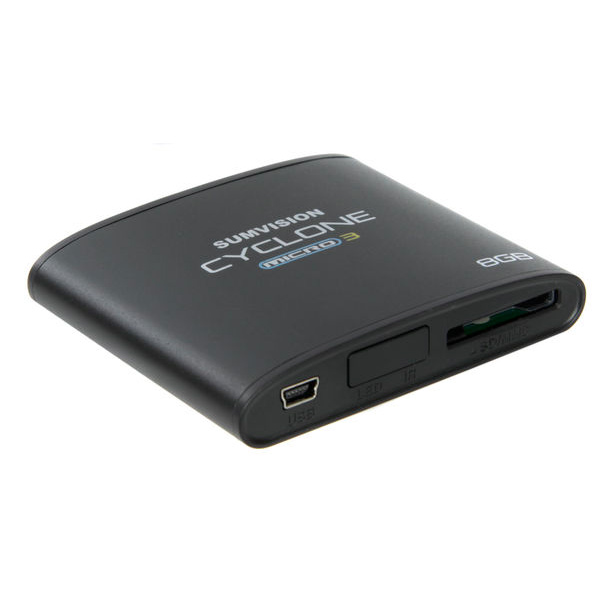 Refurbished Sumvision Cyclone Micro 3 MKV Multi Media Player Adapter with 8GB Internal Storage - Bla