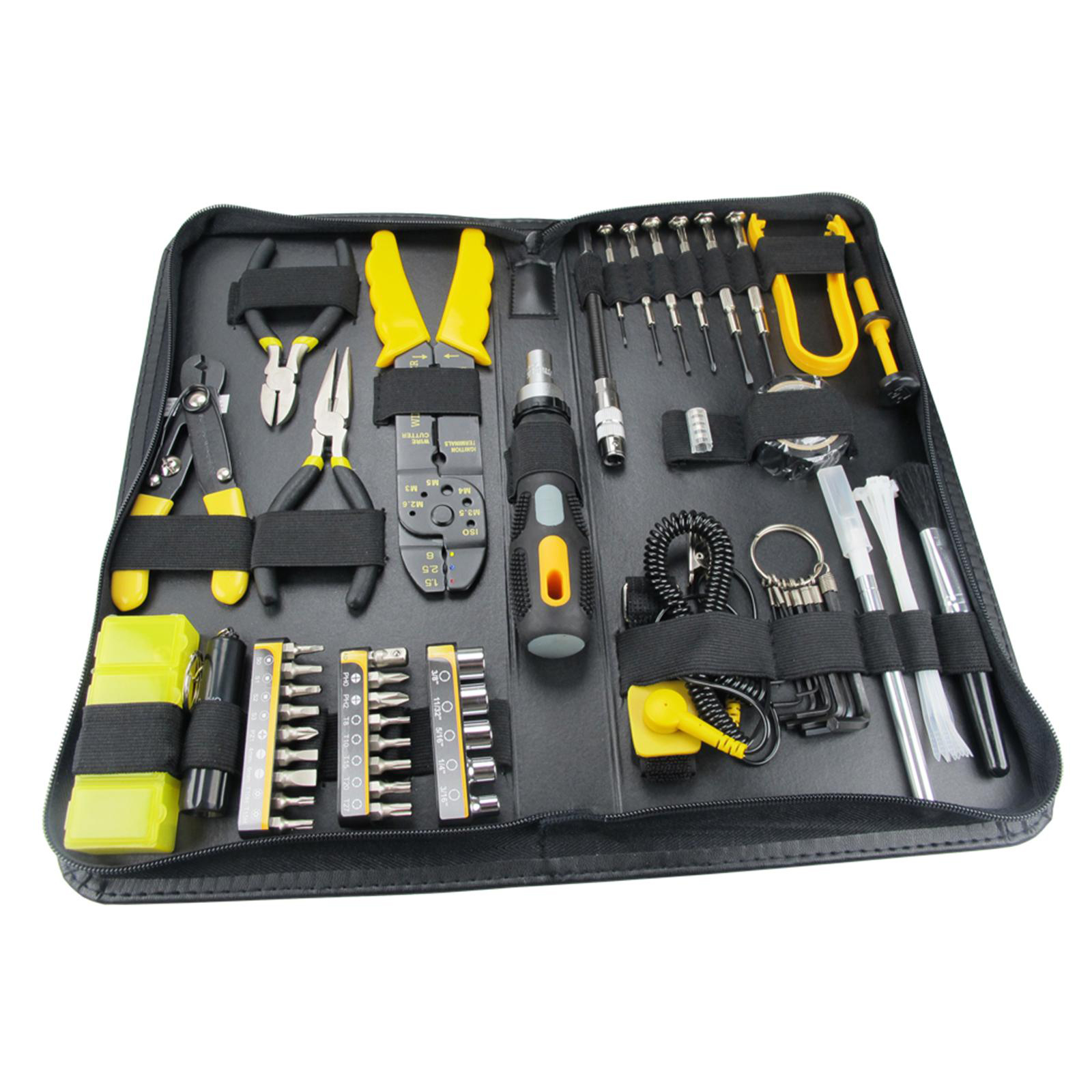 SPROTEK 58 Piece Maintenance / Repair Tool Kit / Computer and PC Tools in Case