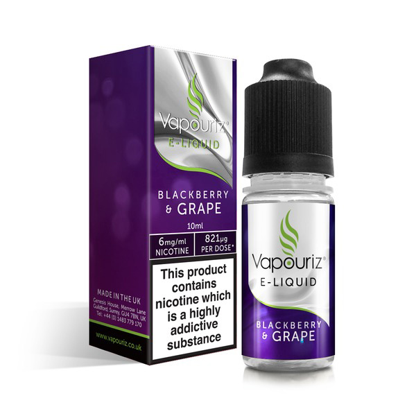 Vapouriz Premium E-liquid 0.6% / 6mg - Blackberry and Grape