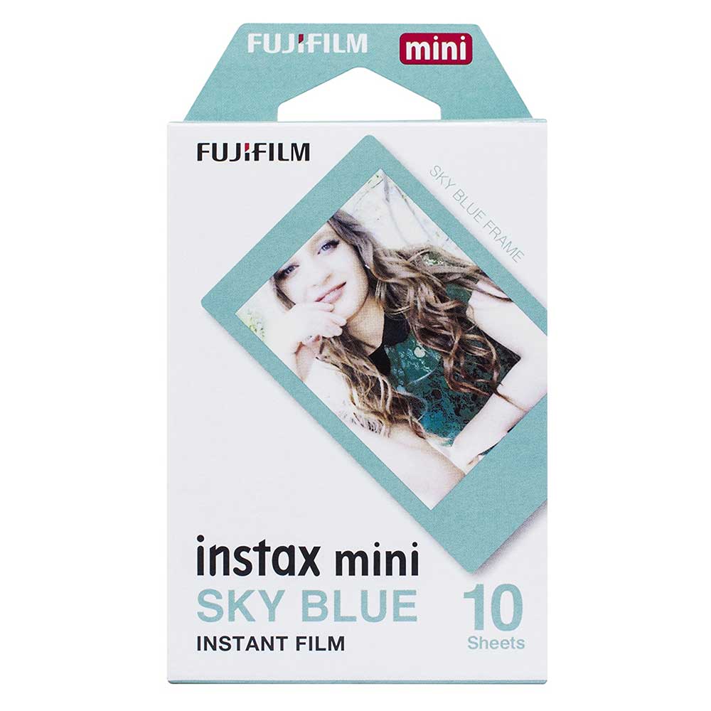 Fuji Instax Mini SKY BLUE Frame Instant Film for Fujifilm Instax Mini Cameras - 10 Shot Pack