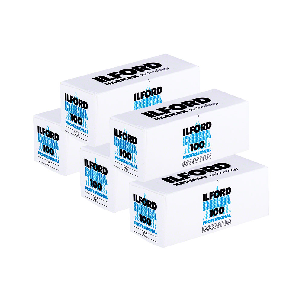 Ilford Delta Professional 100 ASA Medium 120 Roll Film - Black and White Print Film - SUPER VALUE 5 