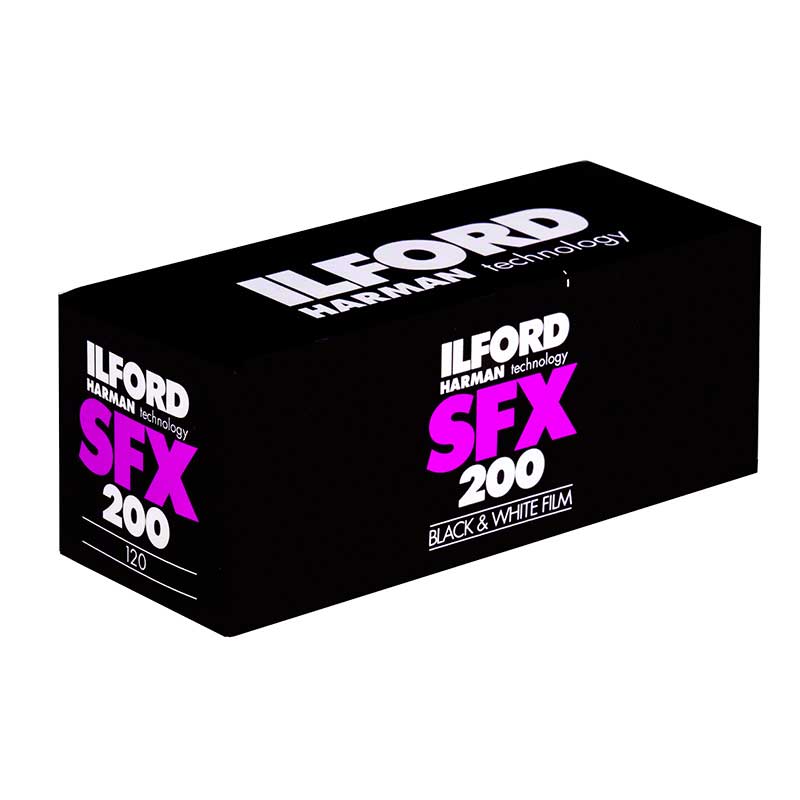 Ilford SFX 200 ASA Medium Format 120 Roll Film Black and White Print Film
