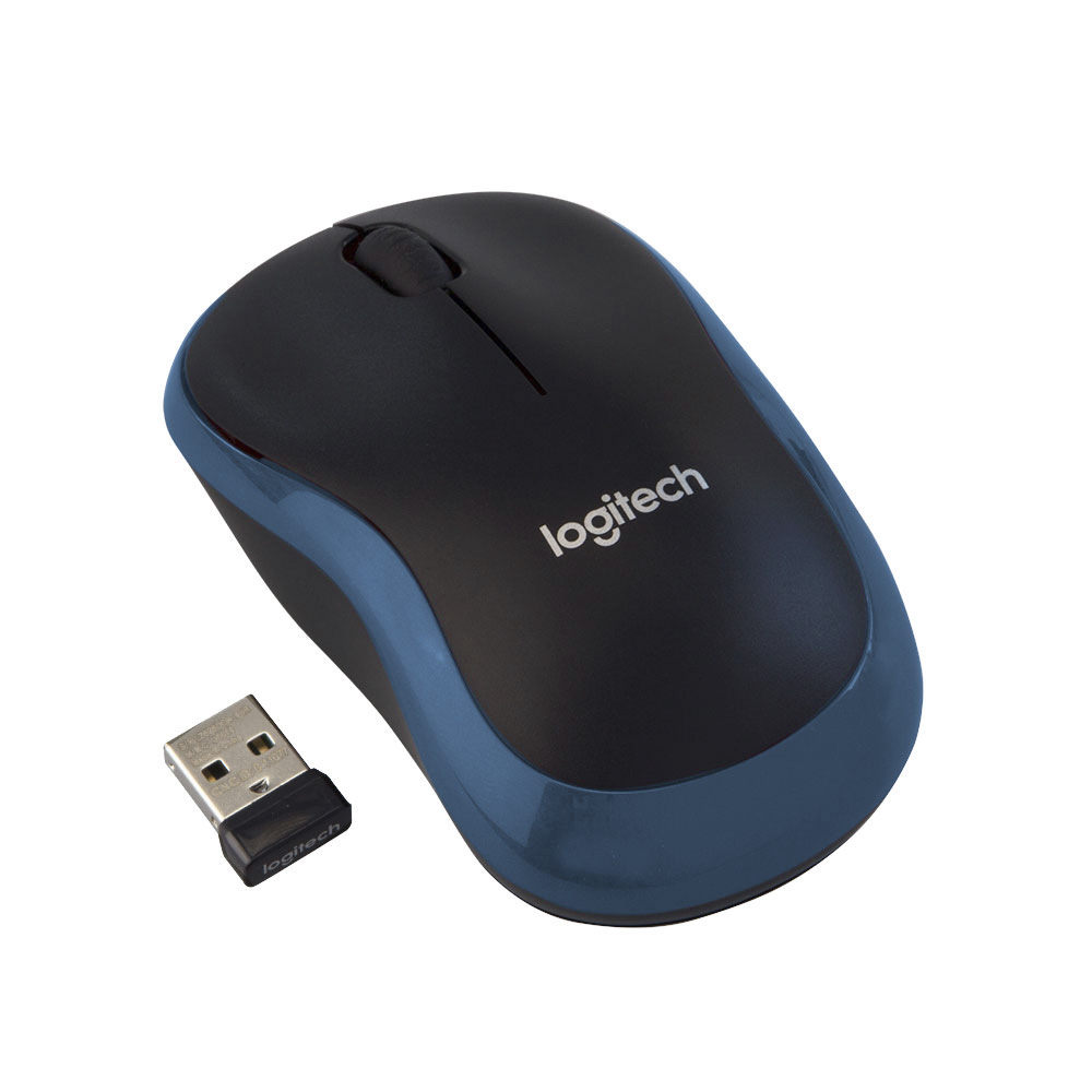 Logitech M185 2.4GHz Wireless Optical Mouse Ultra Compact for PC Laptop MAC - Blue