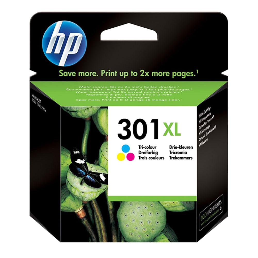 HP Original 301XL High Capacity Tri-Colour Ink Cartridge (CH564EE)