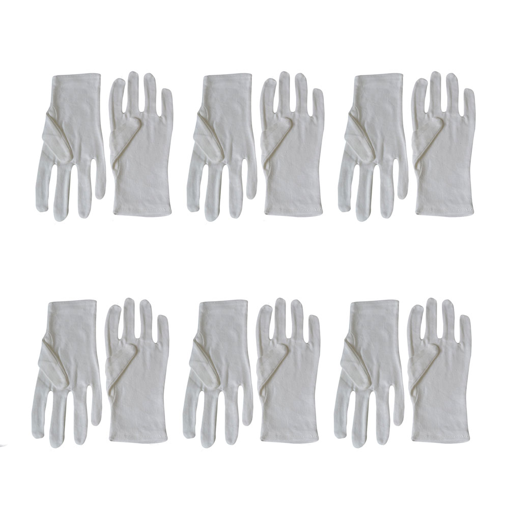 7dayshop White 100% White Gloves for Photo Film and Negative Handling, Vinyl Records, Stamps and Val