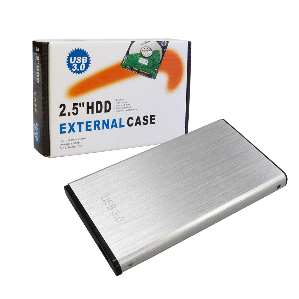 7dayshop 2.5” SATA Hard Drive USB 3.0 Enclosure Caddy - Aluminium