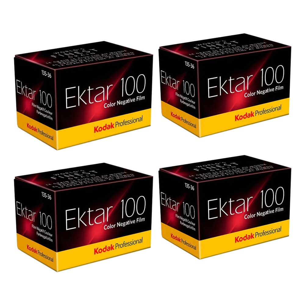 Kodak Professional Ektar 100ASA 35mm Colour Print Film 135-36 Exposure - EXTRA VALUE 4 PACK