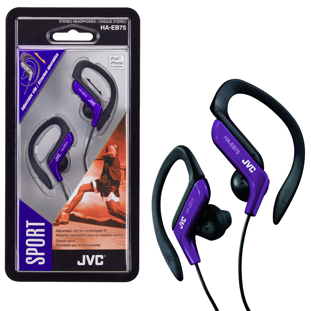 JVC Sports Ear Clip Earphones with Adjustable Clip - Blue
