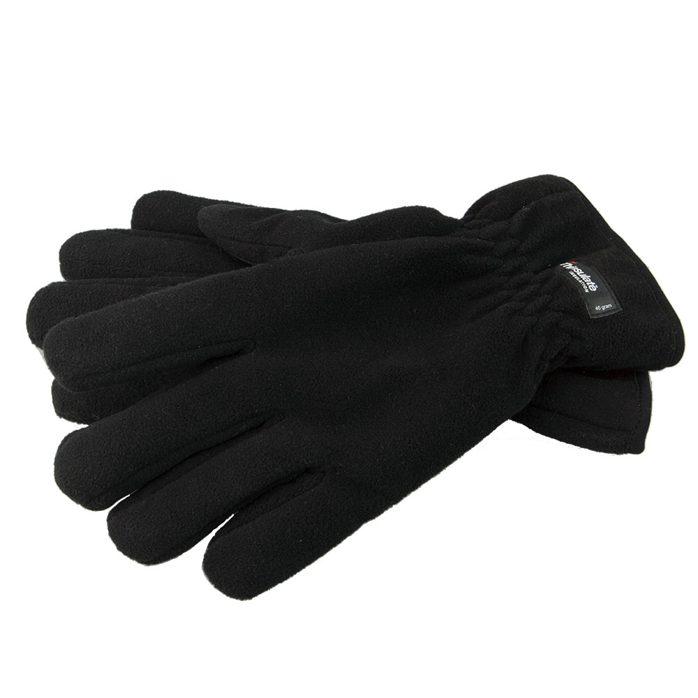 Mens windproof, water resistant, thinsulate full glove black - Large / XL