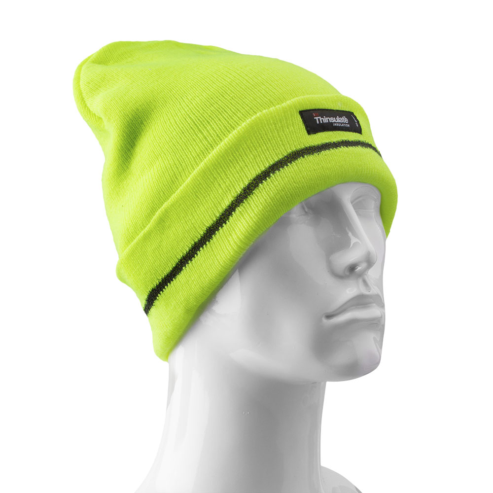 Proclimate Hi Visability Fleece Beanie Hat 40gsm Thinsulate - Unisex + One Size Fits All