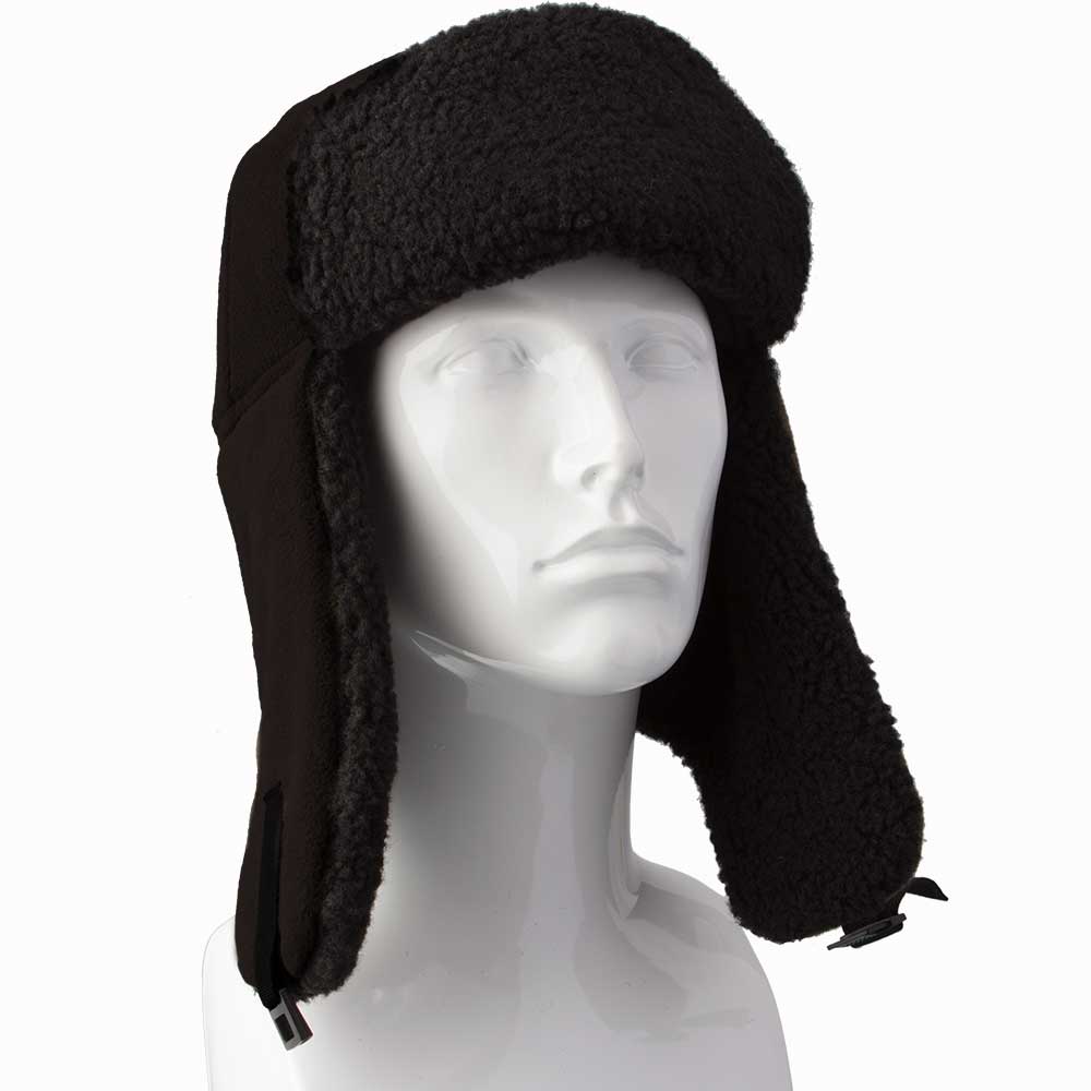 Adult Waterproof Fleece Lined Ear Flaps Warm Winter Trapper Style Hat - Brown