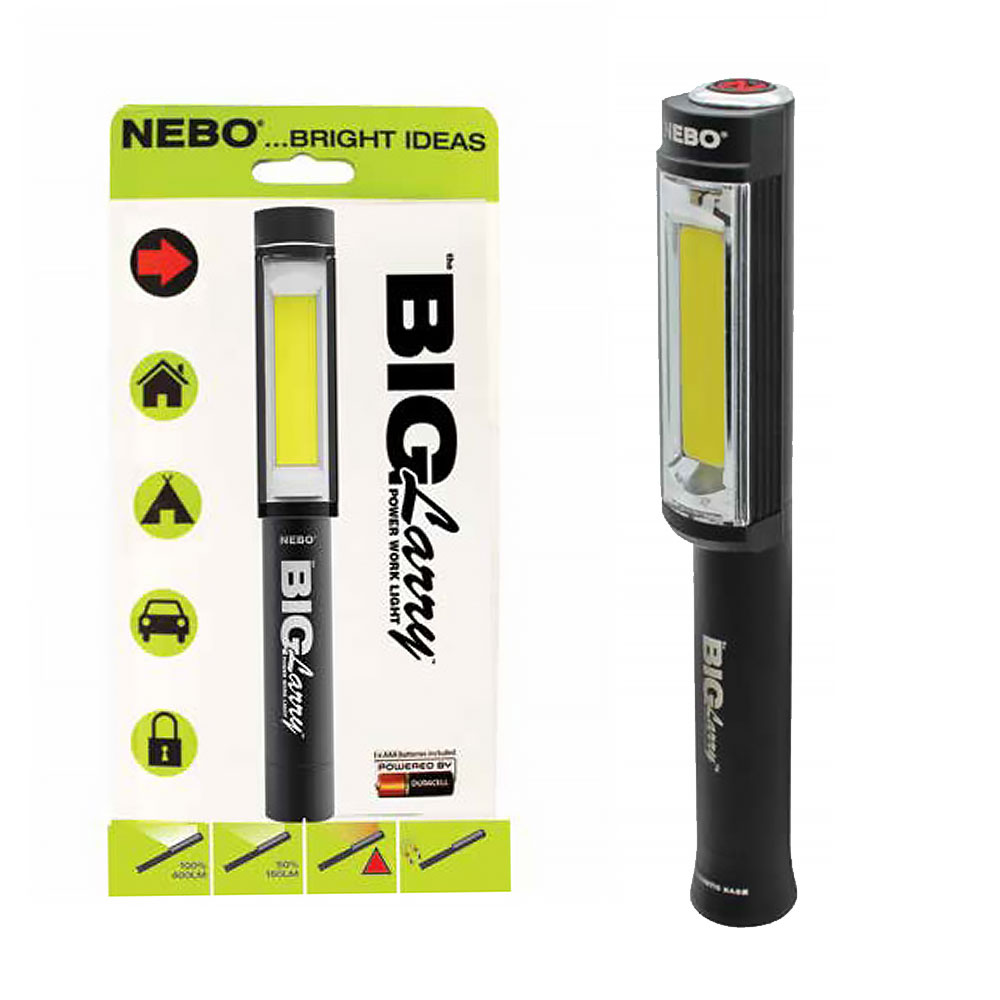 Nebo BIG LARRY Work Light with Emergency Red Flasher - Batteries Included