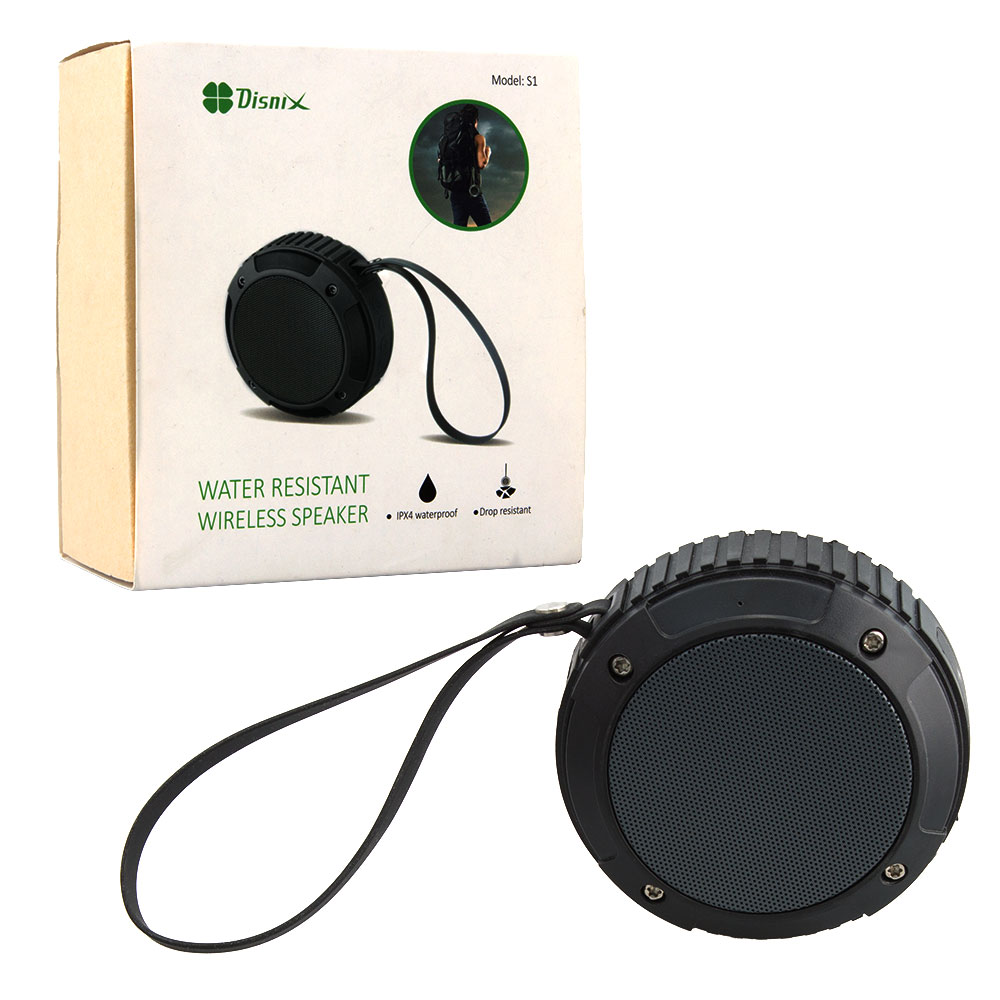 Disnix S1 IPX4 Water Resistant Outdoor Bluetooth Wireless Portable Speaker with HandsFree Calls